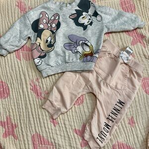 Disney Minnie Mouse Adorable Characters Daisy Girl Cotton Blend Set 12 mo